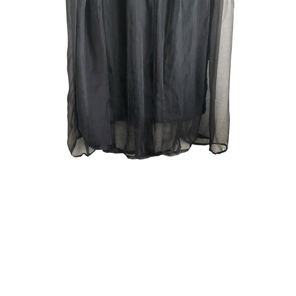 GoldStar Women Maxi Skirt Black Chiffon Overlay Adjustable Whimsigoth Fairy Y2K - Picture 7 of 13